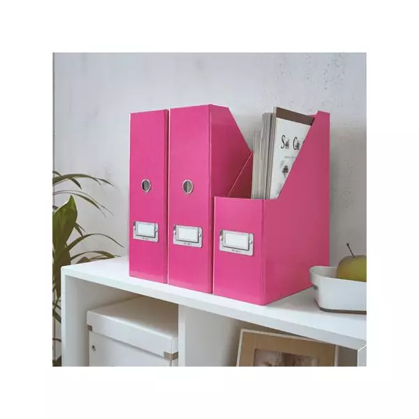 Iratpapucs, PP/karton, 95 mm, LEITZ "Click&Store", rózsaszín - 3