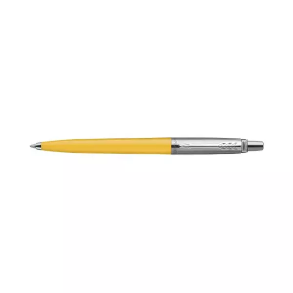 Golyóstoll szett, 0,7 mm, ezüst színű klip, kék és sárga tolltest, PARKER "Jotter Glam Rock", kék - 3