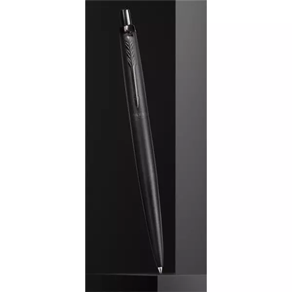 Golyóstoll, 0,7 mm, nyomógombos, fekete színű klip, matt fekete tolltest, PARKER, "Royal Jotter XL", kék - 3