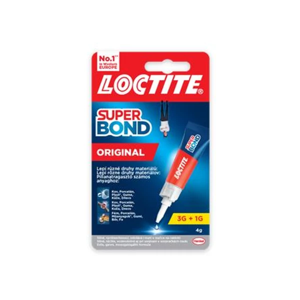 Pillanatragasztó, 4 g, HENKEL "Loctite Super Bond Original"