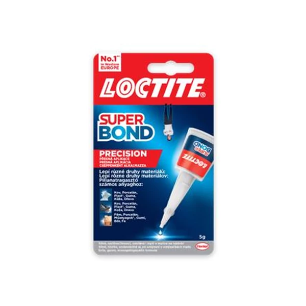 Pillanatragasztó, 5 g, HENKEL "Loctite Super Bond Precision"