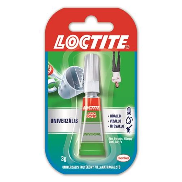 Pillanatragasztó, 3 g, HENKEL "Loctite Super Bond Liquid"