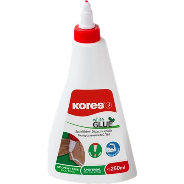 Hobbiragasztó, 250 ml, KORES "White Glue" - 2