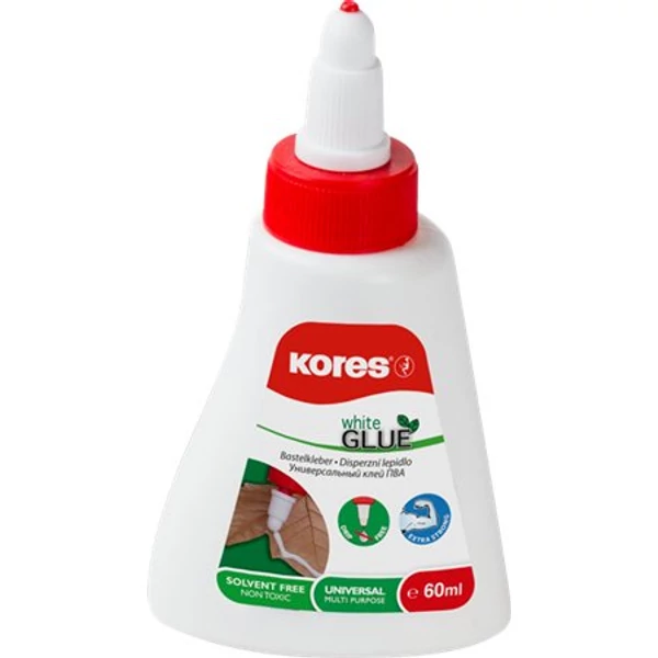 Hobbiragasztó, 60 ml, KORES "White Glue" - 2