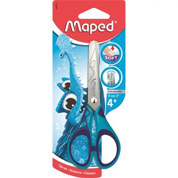 Olló, iskolai, 13 cm, MAPED "Essentials Soft" - 2