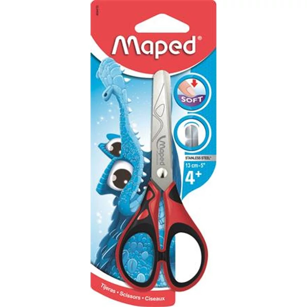 Olló, iskolai, 13 cm, MAPED "Essentials Soft" - 3