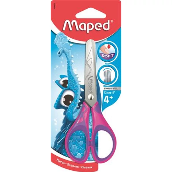 Olló, iskolai, 13 cm, MAPED "Essentials Soft" - 4