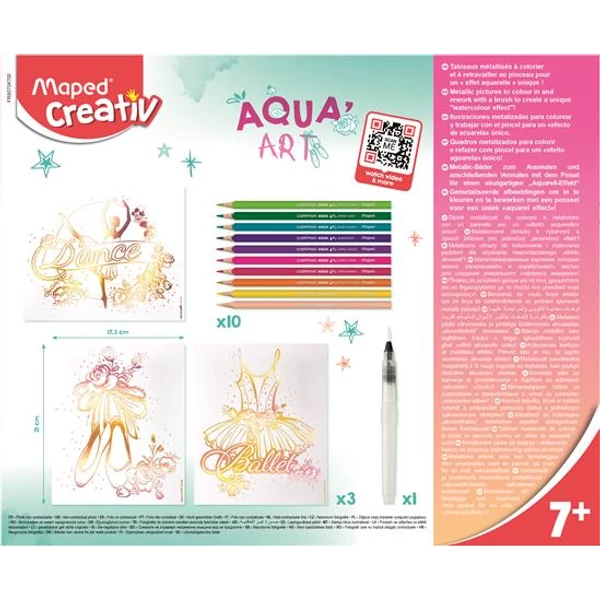 Akvarell festőkészlet, MAPED CREATIV, "Aqua Art", tánc - 3