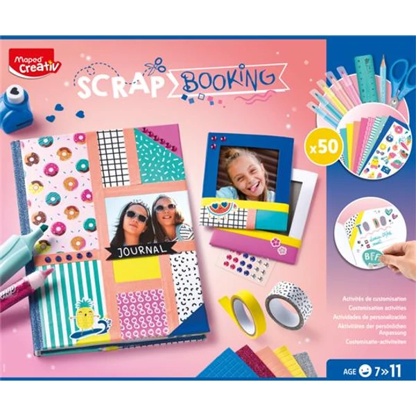 Kreatív scrapbooking készlet, 50 darabos, MAPED CREATIV "Scrapbooking Set" - 4