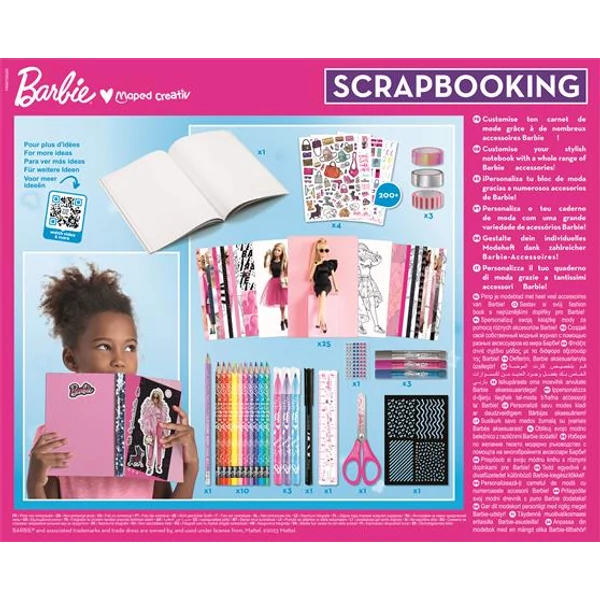 Kreatív scrapbooking készlet, 50 darabos, MAPED CREATIV "Scrapbooking Set - Barbie" - 4