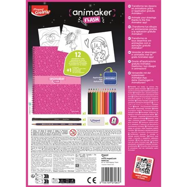 Animációkészítő készlet applikációval, MAPED CREATIV "Animaker Flash", Poetic - 4