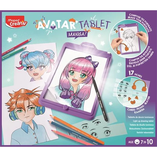 Kreatív készségfejlesztő rajzkészlet, MAPED CREATIV "Avatar Tablet Manga" - 6