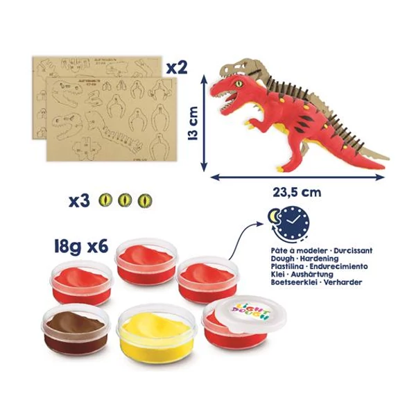 Dínó készítő modellező gyurma készlet, MAPED CREATIV "Dinos factory", T-Rex - 3