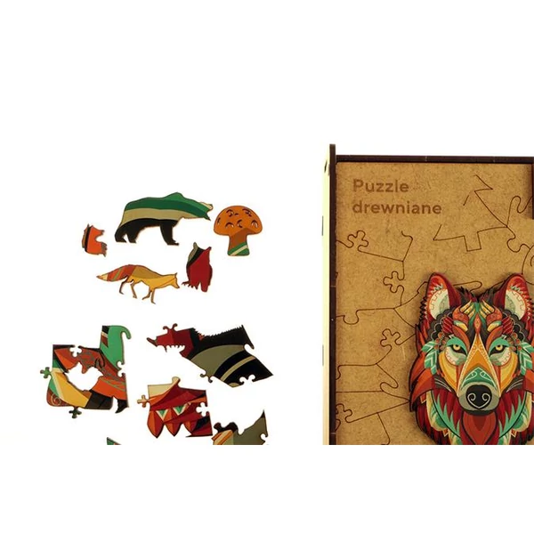 Puzzle, fa, A3, 180 darabos, PANTA PLAST "Mystery Wolf" - 3