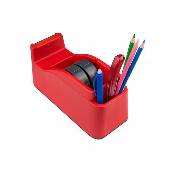 Csomagolószalag adagoló, asztali, csomagolószalaggal, SAX "729", piros - 4