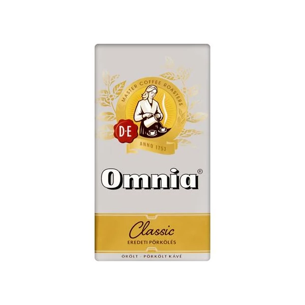 Kávé, pörkölt, őrölt, vákuumos csomagolásban, 250 g,  DOUWE EGBERTS "Omnia"