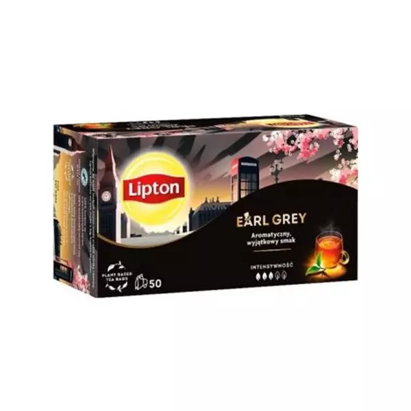 Fekete tea, 50x1,5 g, LIPTON "Earl grey"