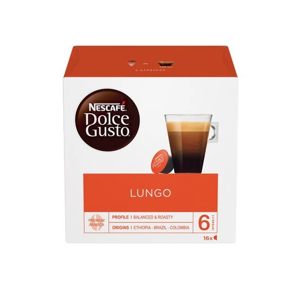 Kávékapszula, 16 db,  NESCAFÉ DOLCE GUSTO "Caffé Lungo"