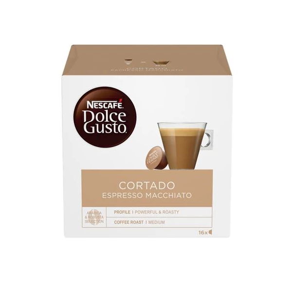 Kávékapszula, 16 db,  NESCAFÉ DOLCE GUSTO "Cortado Espresso Macchiato "