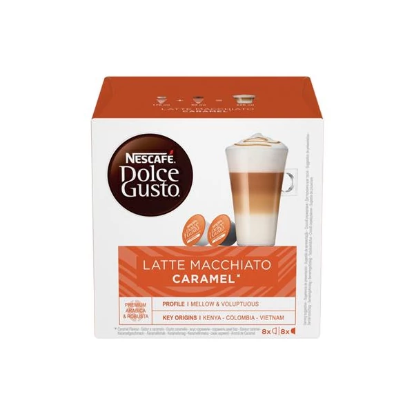 Kávékapszula, 8x2 db,  NESCAFÉ DOLCE GUSTO "Latte Macchiato", karamellás