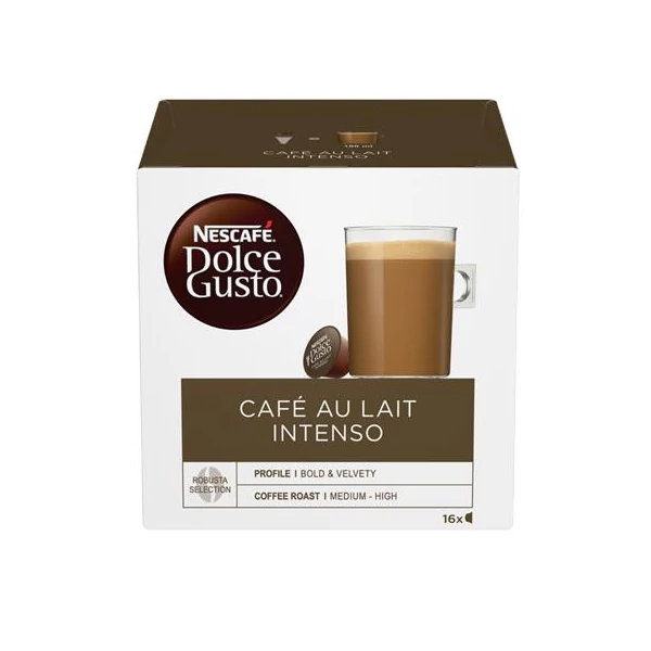 Kávékapszula, 16 db, NESCAFÉ DOLCE GUSTO "Café au Lait Intenso"