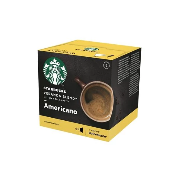 Kávékapszula, 12 db, STARBUCKS by Dolce Gusto®, "Veranda Blend Americano"