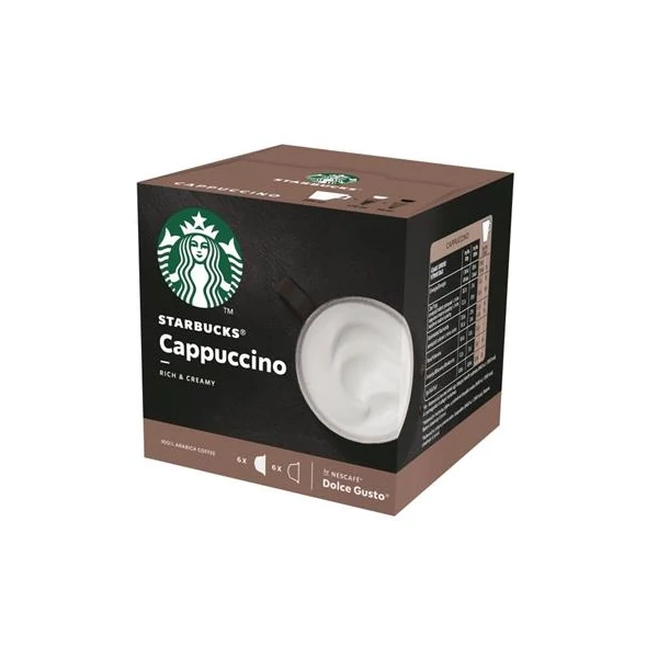 Kávékapszula, 12 db, STARBUCKS by Dolce Gusto®, "Cappuccino"