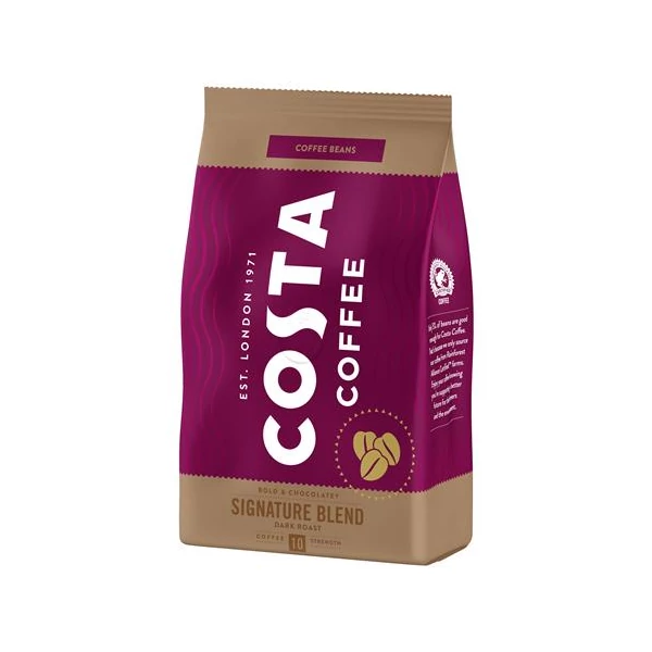 Kávé, sötét pörkölésű, szemes, 500 g, COSTA "Signature Blend"