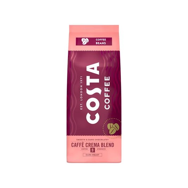 Kávé, pörkölt, szemes, 500 g, COSTA "Café Crema Blend"