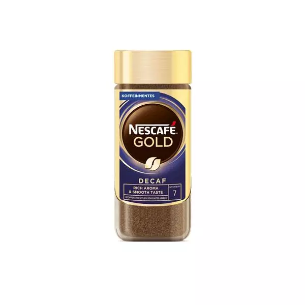Instant kávé, koffeinmentes, 100 g, üveges, NESCAFÉ "Gold"