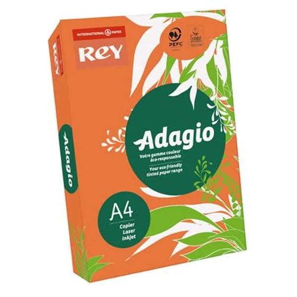 Másolópapír, színes, A4, 80 g, REY "Adagio", intenzív narancssárga - 2