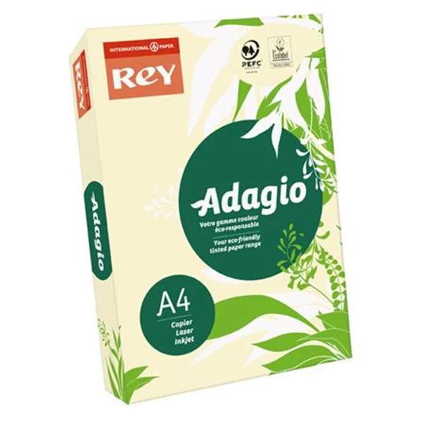 Másolópapír, színes, A4, 80 g, REY "Adagio", pasztell csontszín - 2