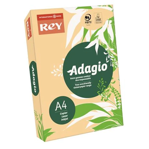 Másolópapír, színes, A4, 80 g, REY "Adagio", pasztell lazac - 2