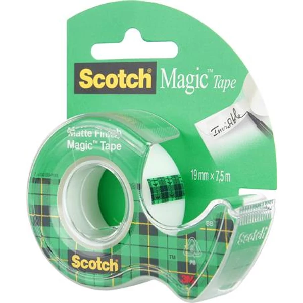 Ragasztószalag, adagolón, kézi, 19 mm x 7,5 m, 3M SCOTCH "Magic Tape 810" - 2