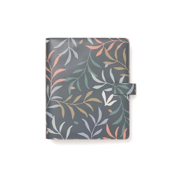 Kalendárium, gyűrűs, betétlapokkal, A5, FILOFAX "Botanical", sötétkék