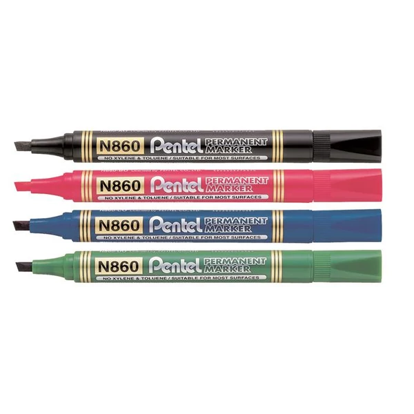 Alkoholos marker, 0,6-4,5 mm, vágott, PENTEL "N860", fekete - 2