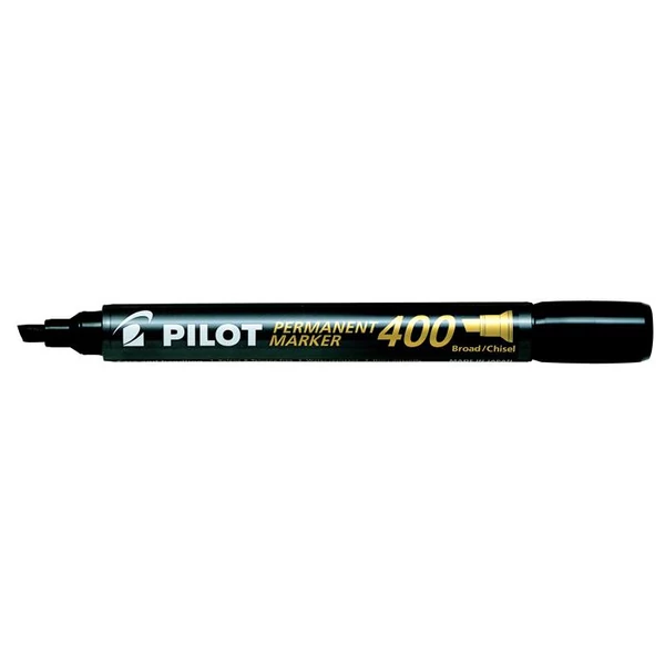 Alkoholos marker, 1,5-4 mm, vágott, PILOT "Permanent Marker 400", fekete - 2