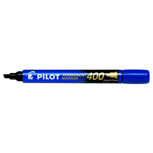 Alkoholos marker, 1,5-4 mm, vágott, PILOT "Permanent Marker 400", kék - 2