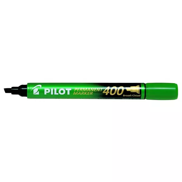 Alkoholos marker, 1,5-4 mm, vágott, PILOT "Permanent Marker 400", zöld - 2