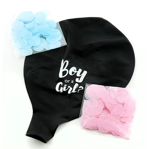 Léggömb, 91 cm, PUKKA PAD "Boy or a Girl", konfettivel - 4