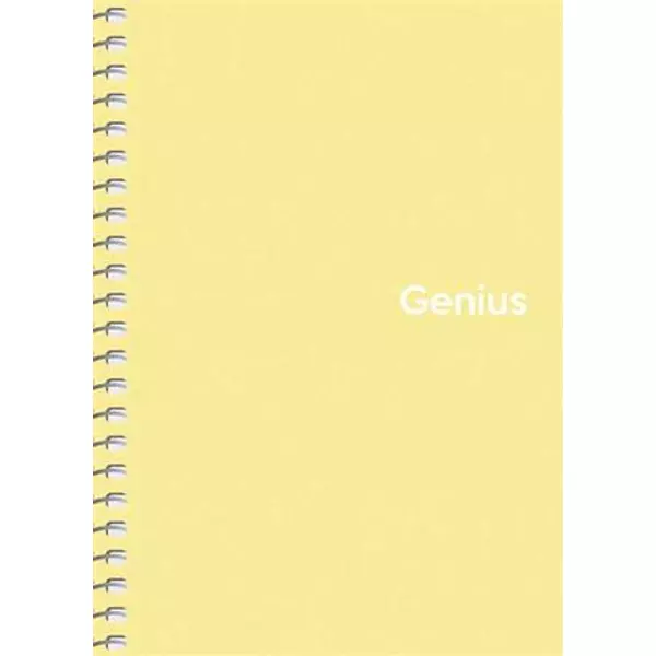 Spirálfüzet, A6, kockás, 80 lap, PP borító, SHKOLYARYK "Genius Pastel", vegyes - 2