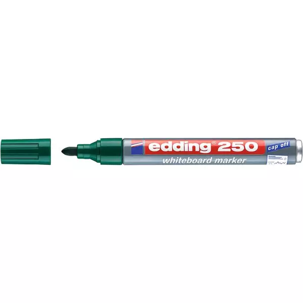 Tábla- és flipchart marker, 1-3 mm, kúpos, EDDING "250", zöld - 2