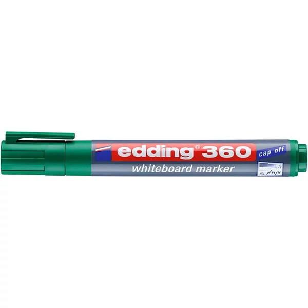 Tábla- és flipchart marker, 1,5-3 mm, kúpos, EDDING "360", zöld