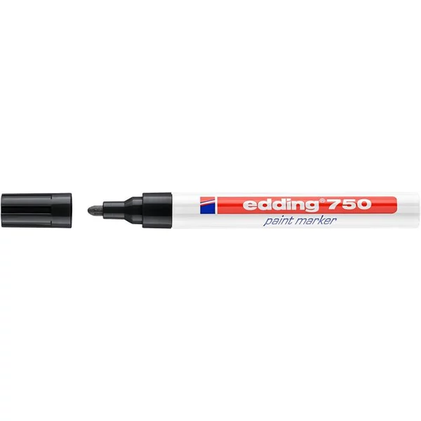 Lakkmarker, 2-4 mm, EDDING "750", fekete - 2