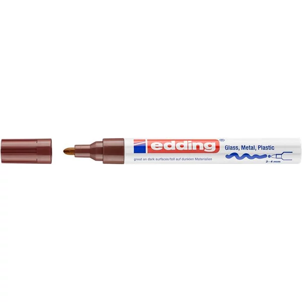 Lakkmarker, 2-4 mm, EDDING "750", barna - 2