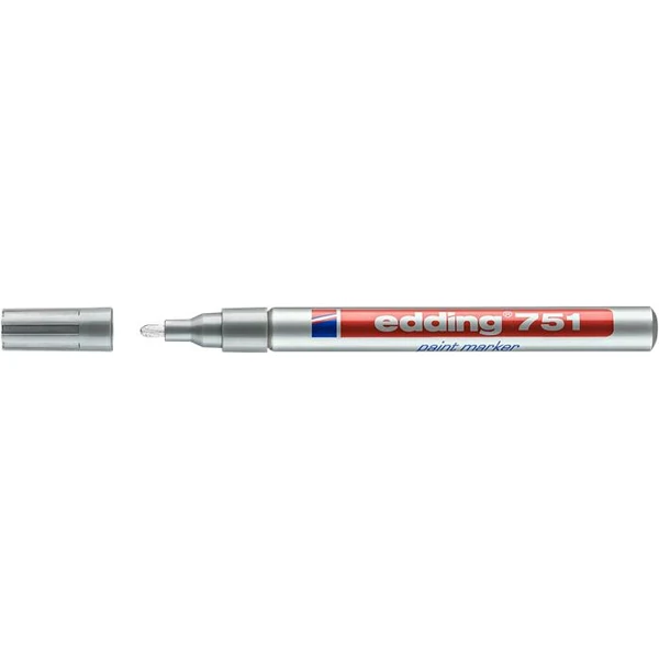 Lakkmarker, 1-2 mm, EDDING "751", ezüst - 2