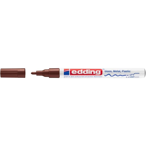 Lakkmarker, 1-2 mm, EDDING "751", barna - 2