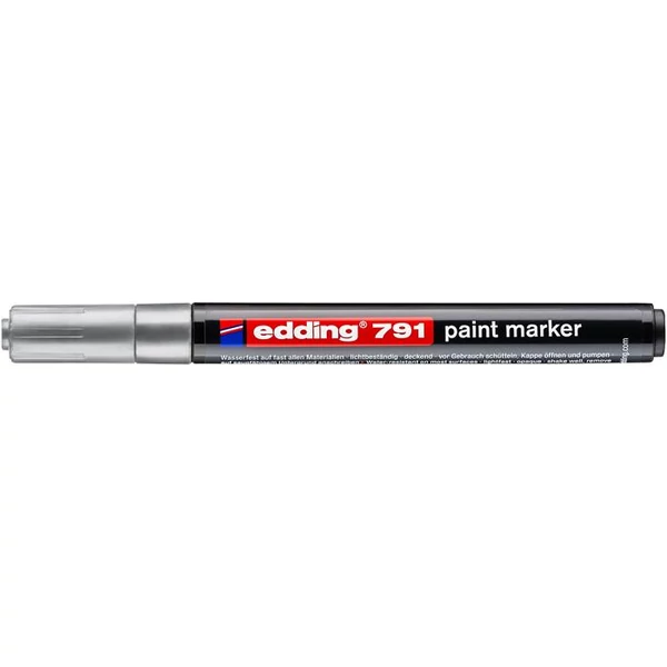 Lakkmarker, 1-2 mm, EDDING "791", ezüst