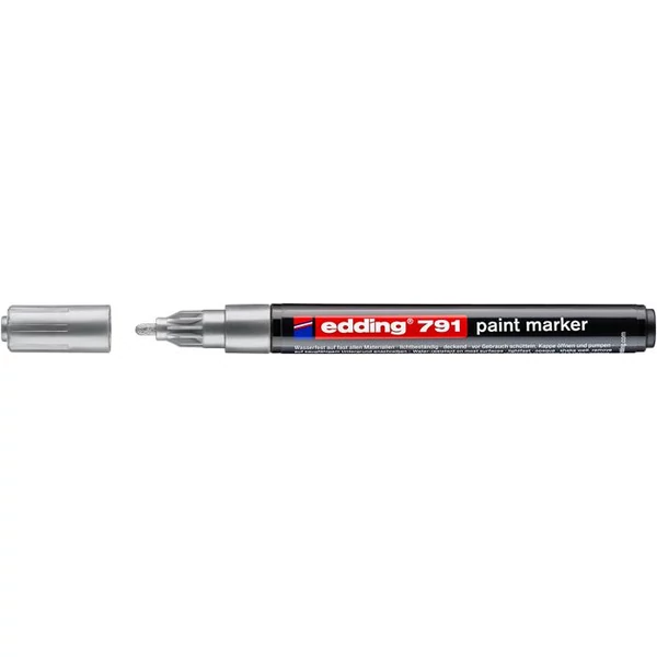 Lakkmarker, 1-2 mm, EDDING "791", ezüst - 2