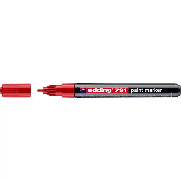 Lakkmarker, 1-2 mm, EDDING "791", piros - 2